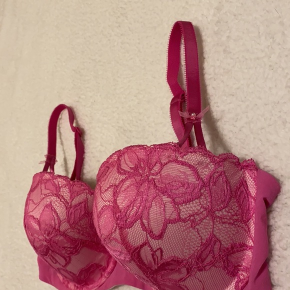 Victoria’s Secret pink lace balconet bra 34D - Picture 4 of 11
